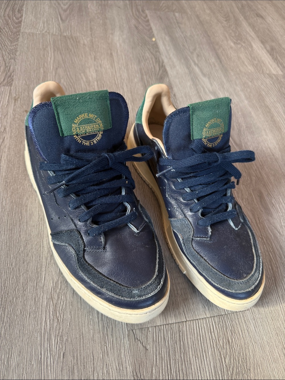 adidas Originals Supercourt Navy Green Sneakers Men’s Size 9
